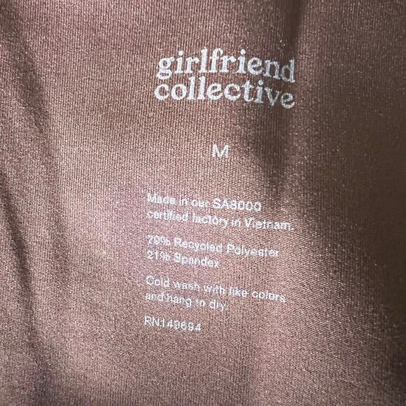 Girlfriend Collective Café Paloma Racerback Sports Bra Brown Size Medium - Picture 6 of 7